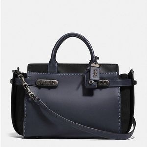 COACH 1941 Double Swagger ColorBlock Navy Black